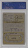 Roger Staubach from the 1974 Topps set graded by PSA and given an overall grade of 7.