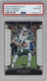 Sam Darnold from the 2018 Panini Select set featuring a White Prizm parallel graded by PSA and given an overall grade of 10.