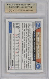 Dwight Howard from the 2008-09 Topps Chrome  set featuring a Gold Refractor parallel graded by Beckett and given an overall grade of 9.5.