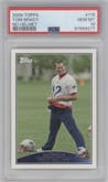 Tom Brady  from the 2009 Topps set graded by PSA and given an overall grade of 10.