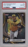 Paul Skenes from the 2024 Bowman's Best set graded by PSA and given an overall grade of 10.