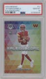 Jayden Daniels from the 2024 Panini Mosaic set graded by PSA and given an overall grade of 10.