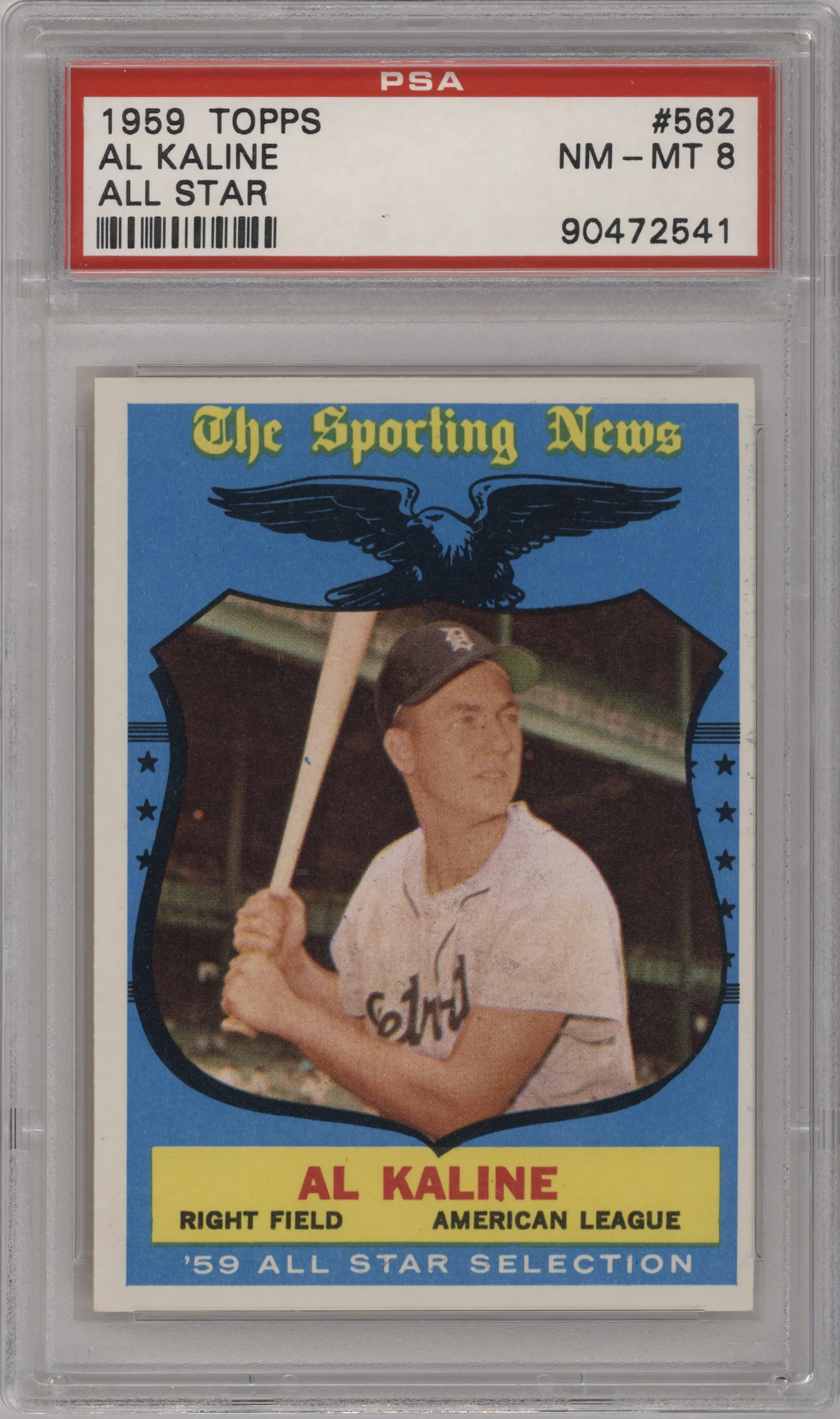 1959 Topps Al Kaline PSA 8