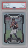 C.J. Stroud from the 2023 Panini Prizm set featuring a Silver Prizm parallel graded by PSA and given an overall grade of 9.