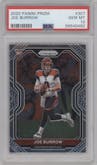 Joe Burrow from the 2020 Panini Prizm set graded by PSA and given an overall grade of 10.