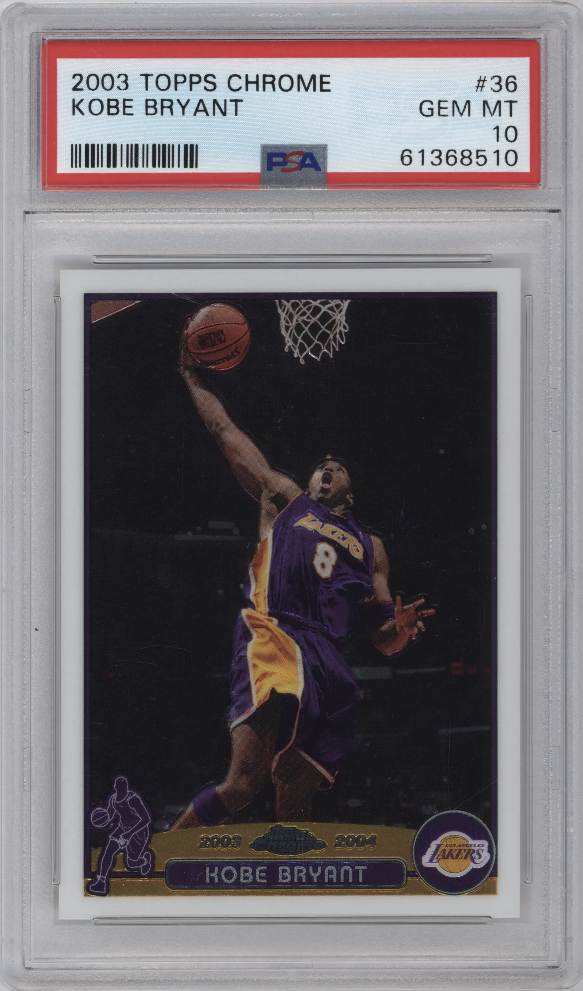 2003 Topps Chrome Kobe Bryant #36 PSA 10