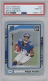 Malik Nabers from the 2024 Donruss set graded by PSA and given an overall grade of 10.