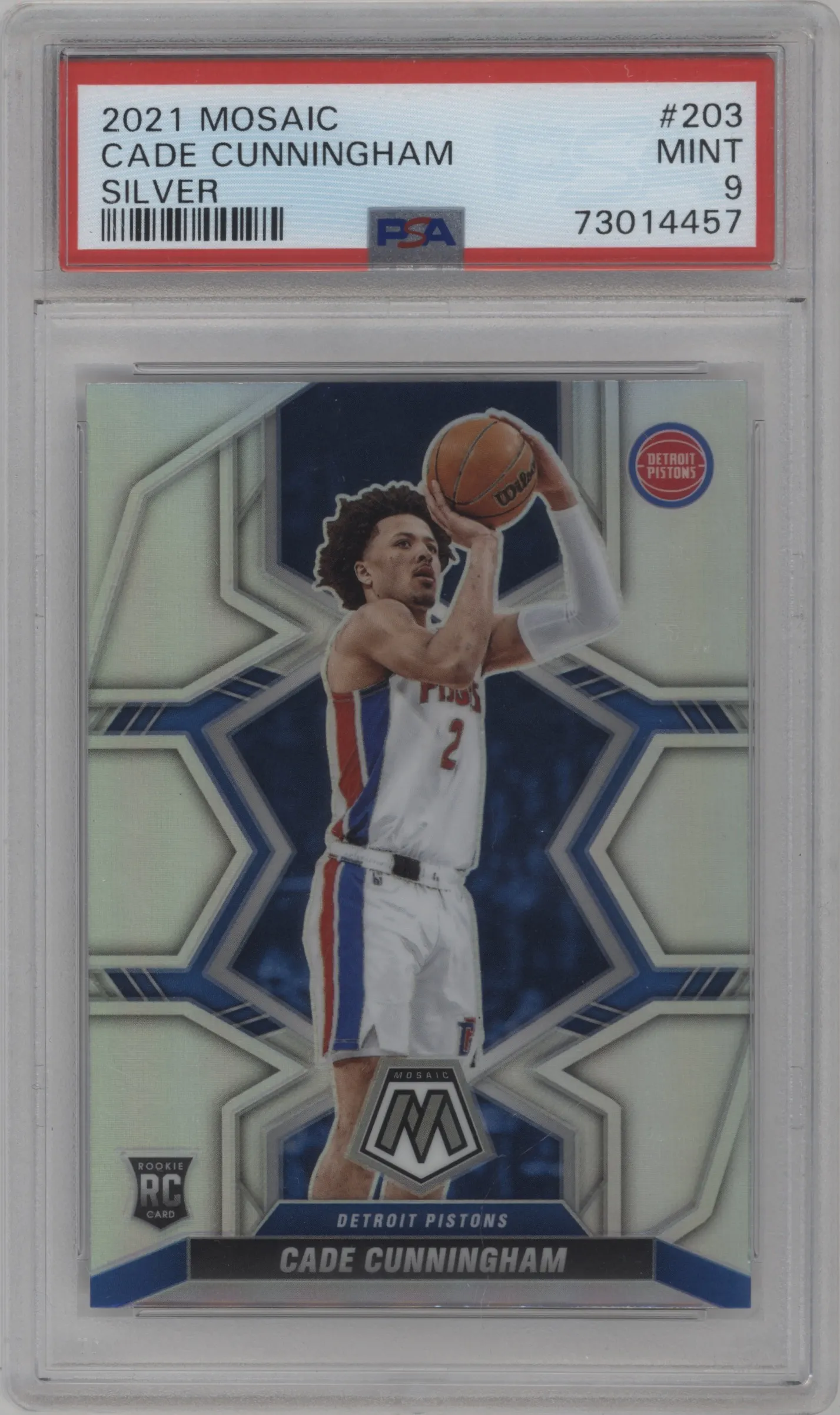 2021 Panini Mosaic Cade Cunningham Silver #203 PSA 9