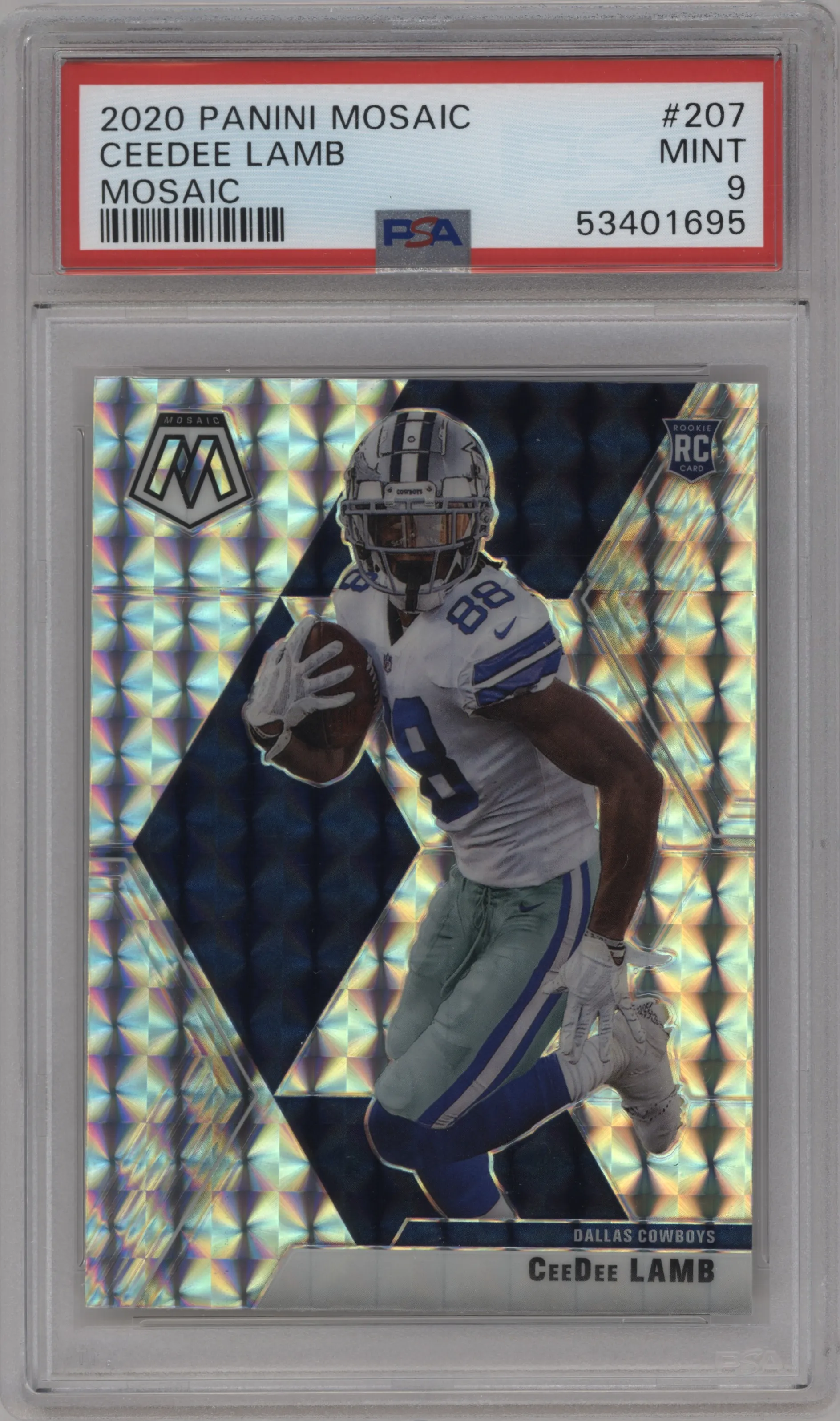 2020 Panini Mosaic CeeDee Lamb Mosaic PSA 9