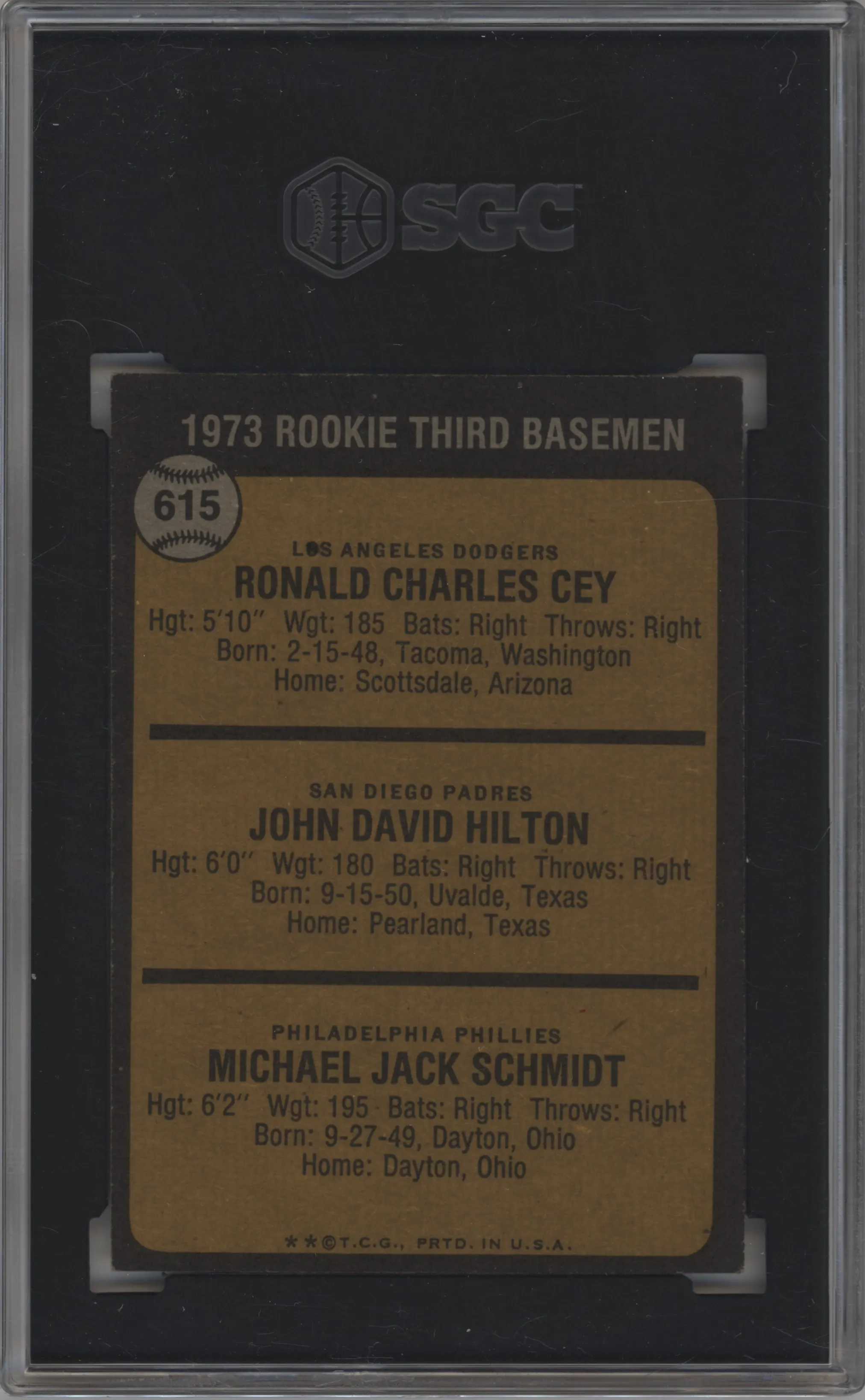 Ron Cey/John Hilton/Mike Schmidt