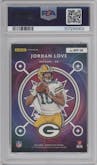 Jordan Love from the 2020 Panini Donruss Optic set graded by PSA and given an overall grade of 9.