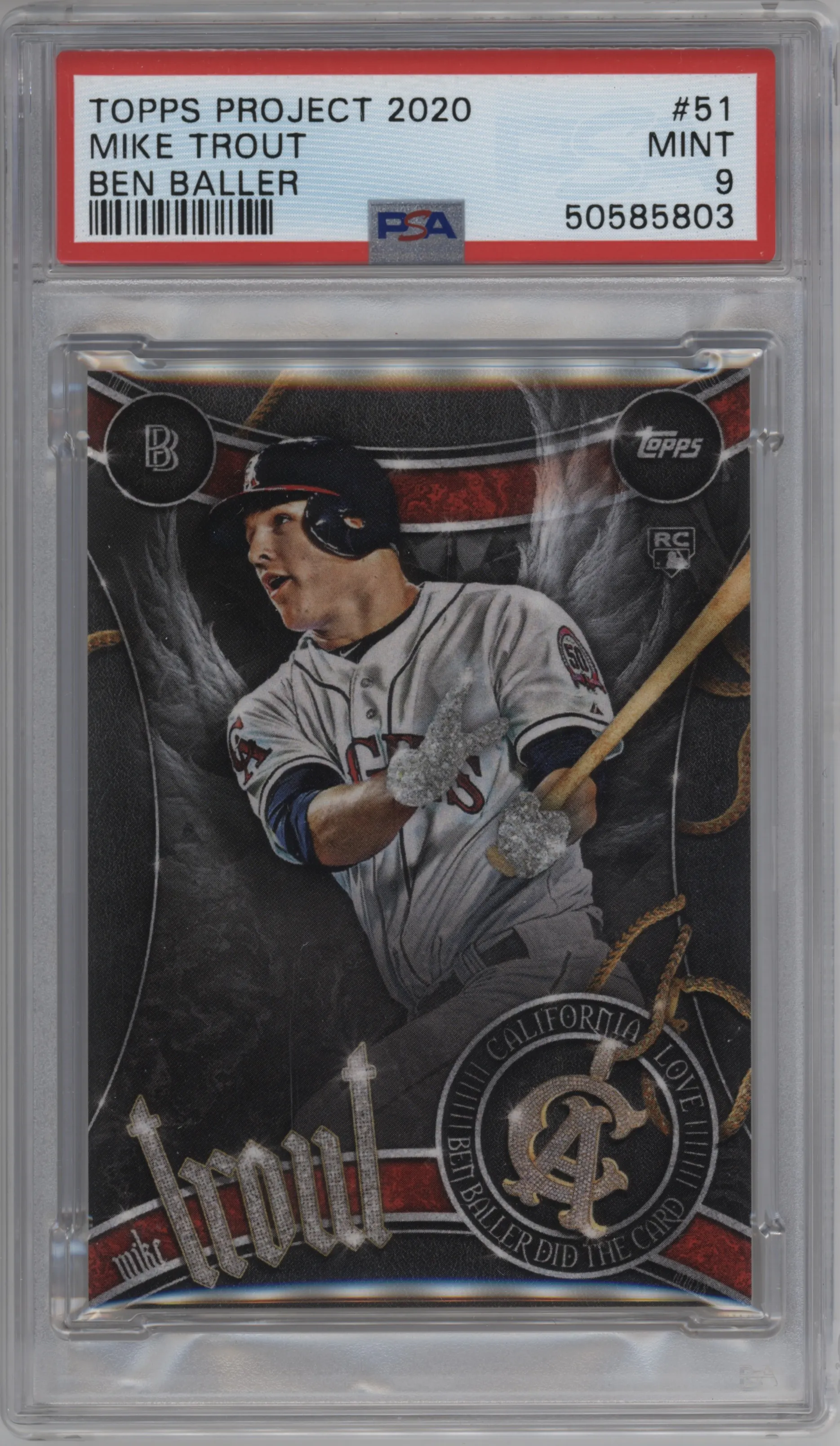2020 Topps Project 2020 Mike Trout #51 PSA 9
