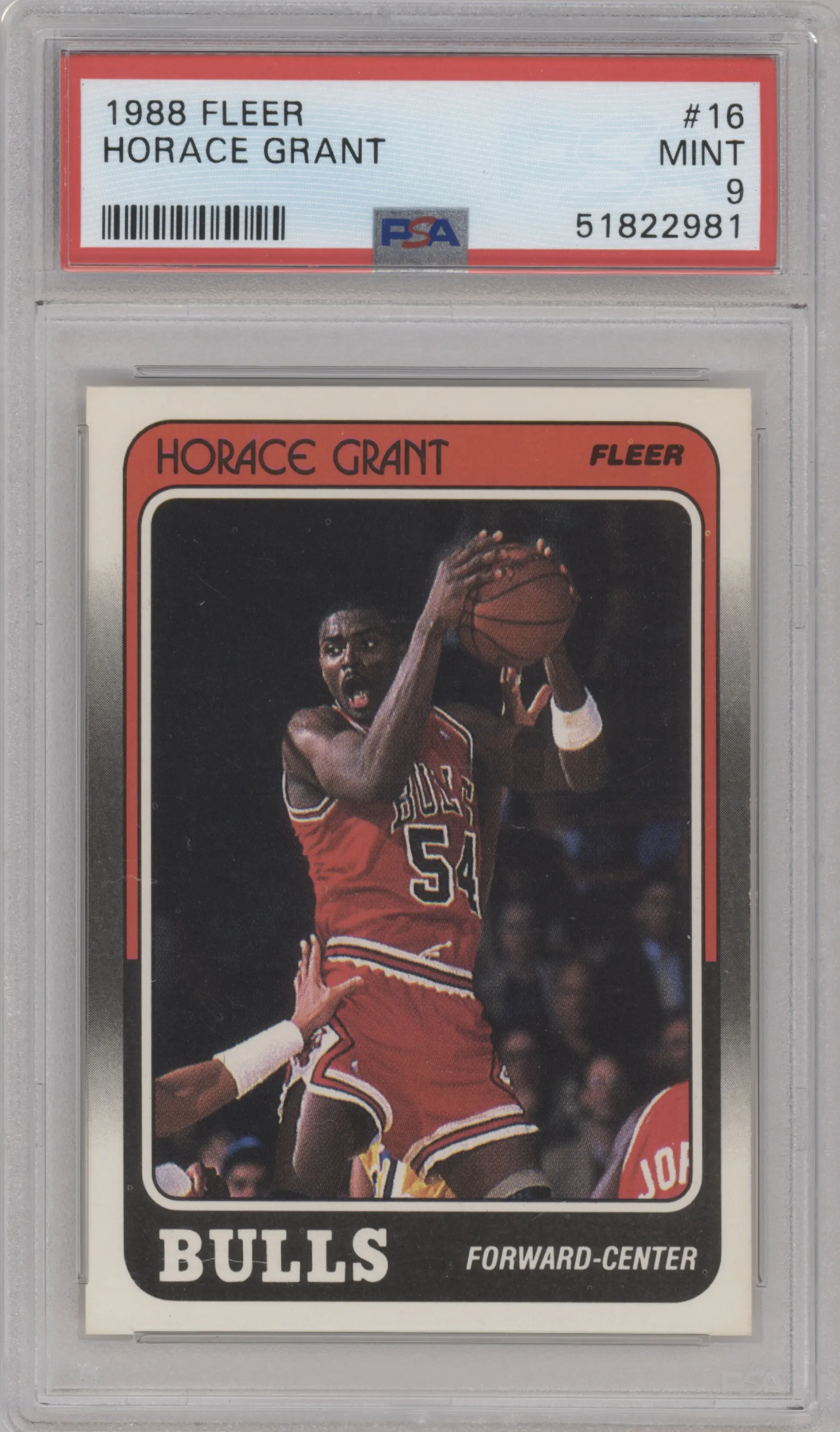 1988 Fleer Horace Grant PSA 9