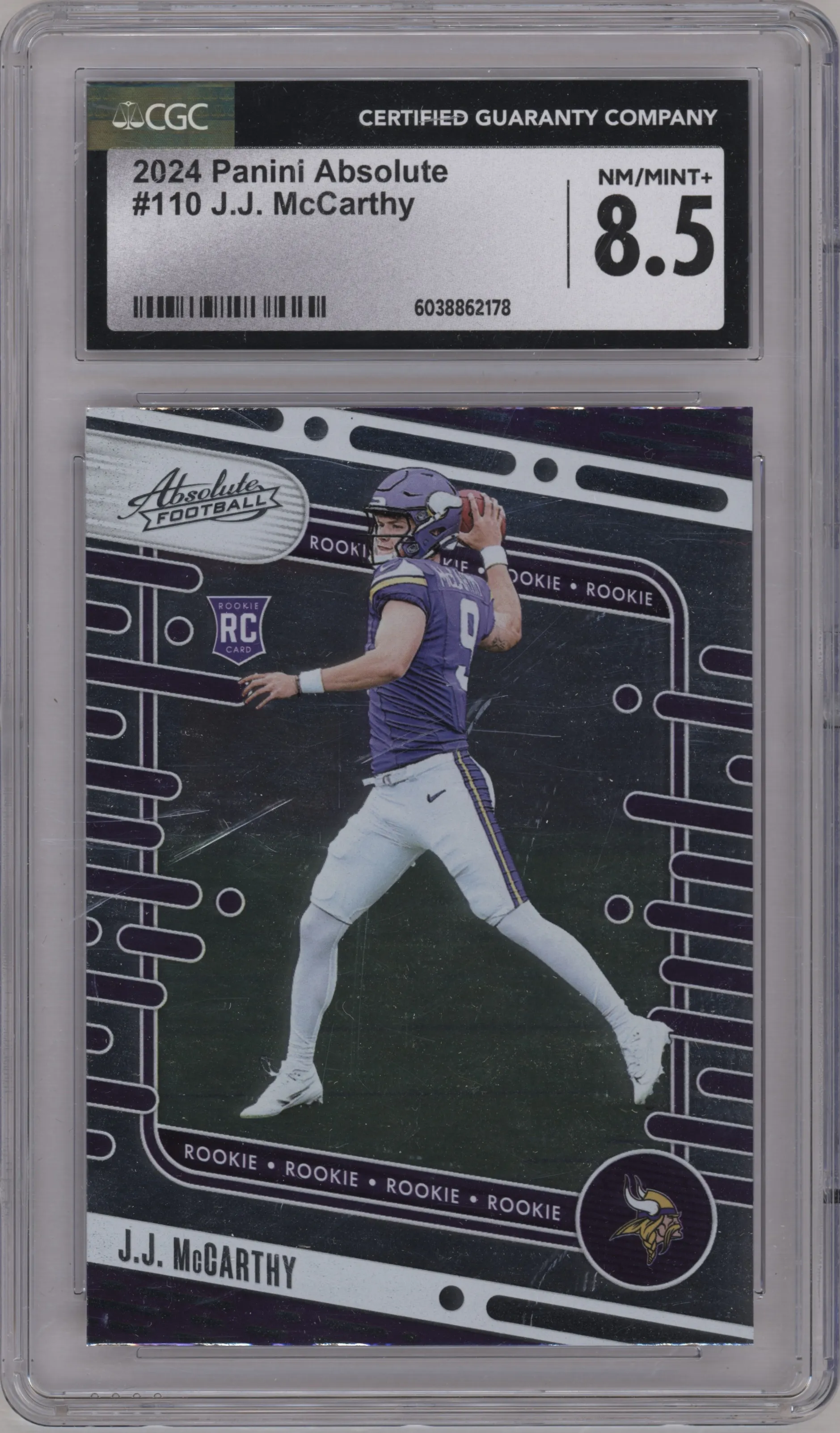 2024 Panini Absolute J.J. McCarthy Retail CGC 8.5