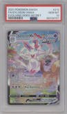 Sylveon VMAX  from the 2021 Pokemon SWSH set graded by PSA and given an overall grade of 10.
