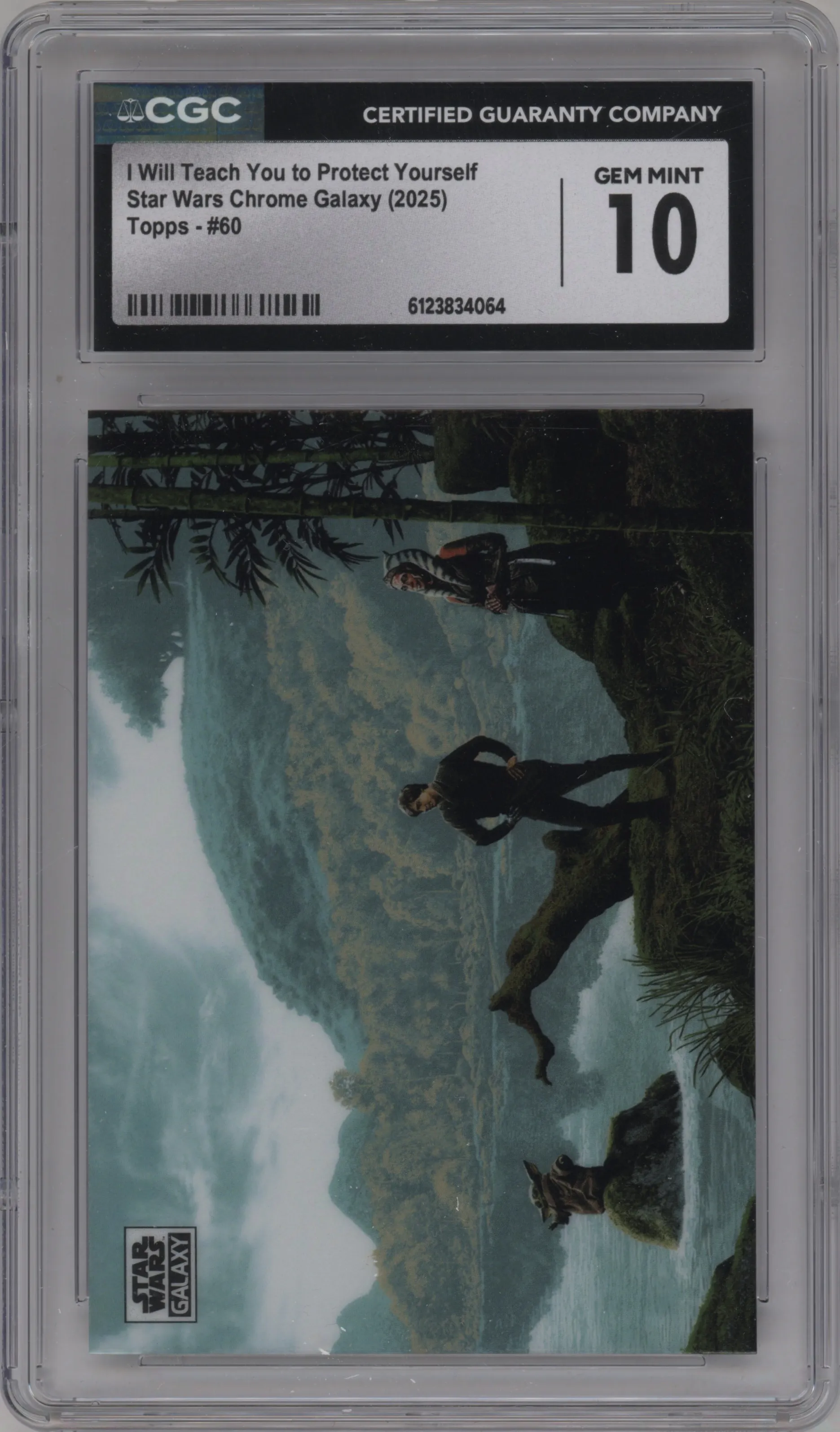 2025 Topps Chrome Star Wars Galaxy I Will Teach You To Protect Yourself CGC 10