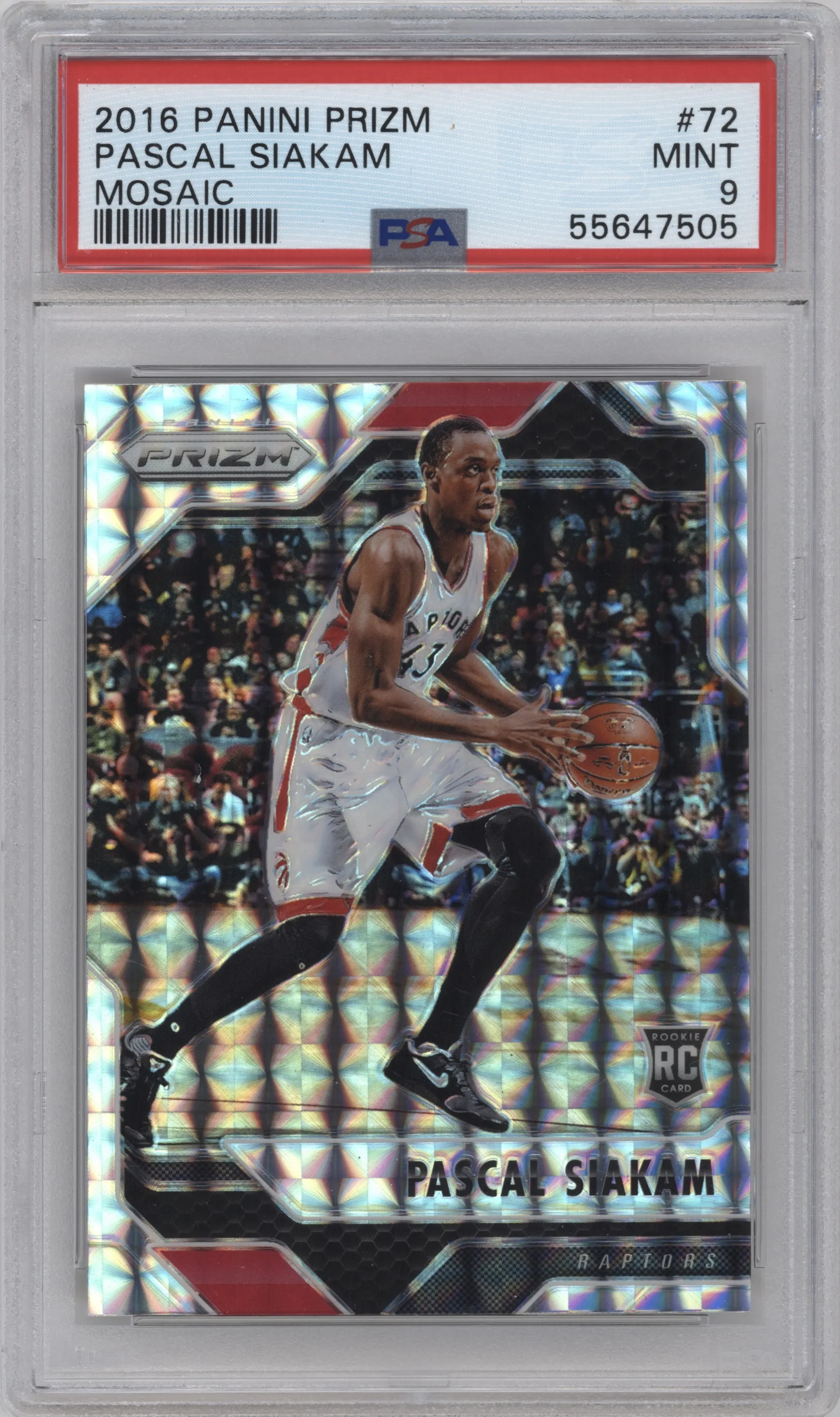 2016 Panini Mosaic Prizm Pascal Siakam PSA 9