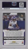 Justin Jefferson from the 2020 Panini Prizm set graded by PSA and given an overall grade of 10.