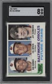 Bob Bonner/Cal Ripken/Jeff Schneider from the 1982 Topps set graded by SGC and given an overall grade of 8.