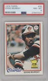 Eddie Murray from the 1978 Topps set graded by PSA and given an overall grade of 8.