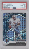 Warren Moon from the 2021 Panini Mosaic set featuring a Genesis parallel graded by PSA and given an overall grade of 10.