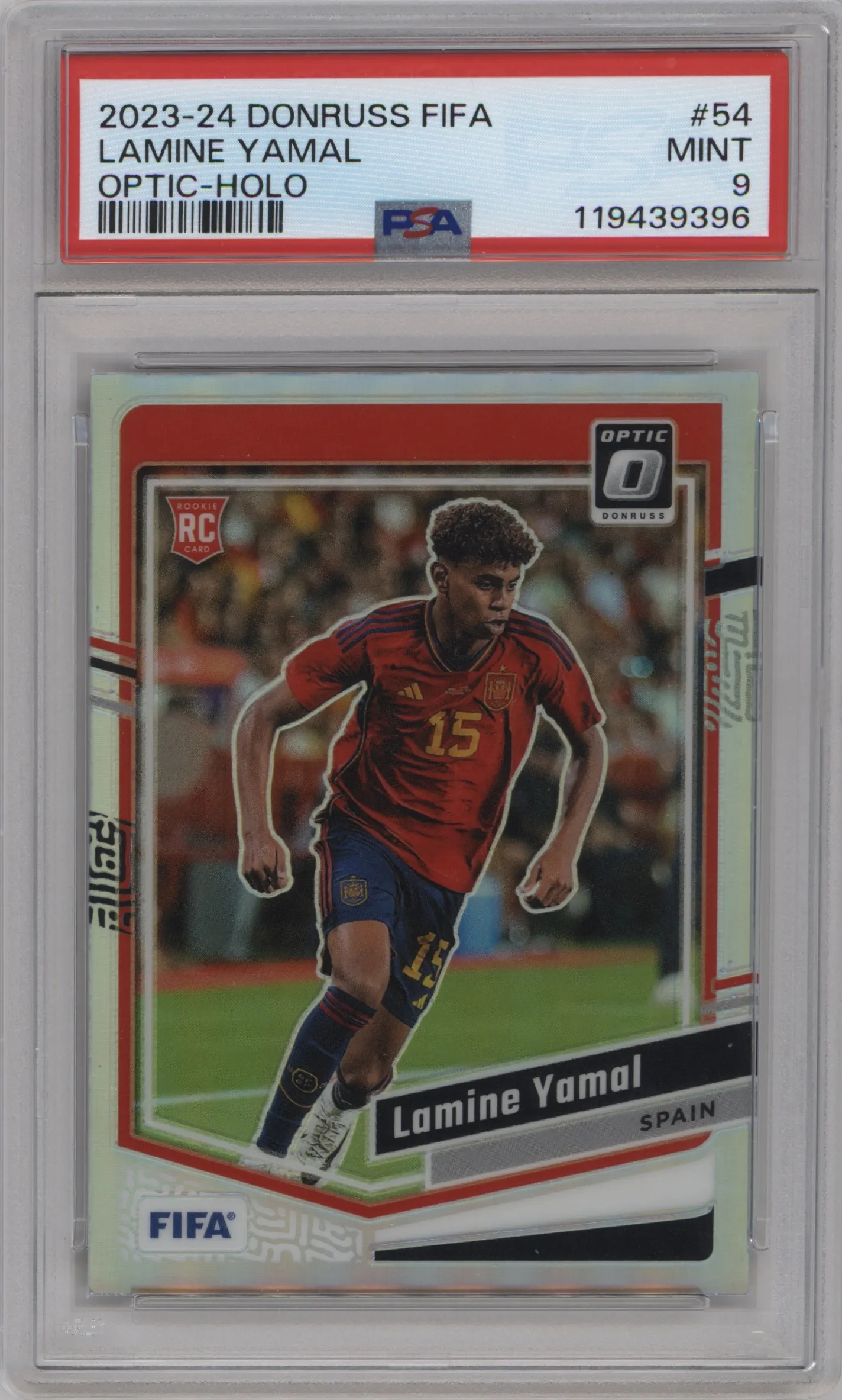 2023 Panini Donruss Optic Lamine Yamal Holo PSA 9