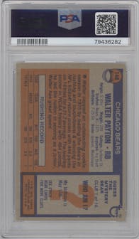Walter Payton  from the 1976 Topps set graded by PSA and given an overall grade of 4.