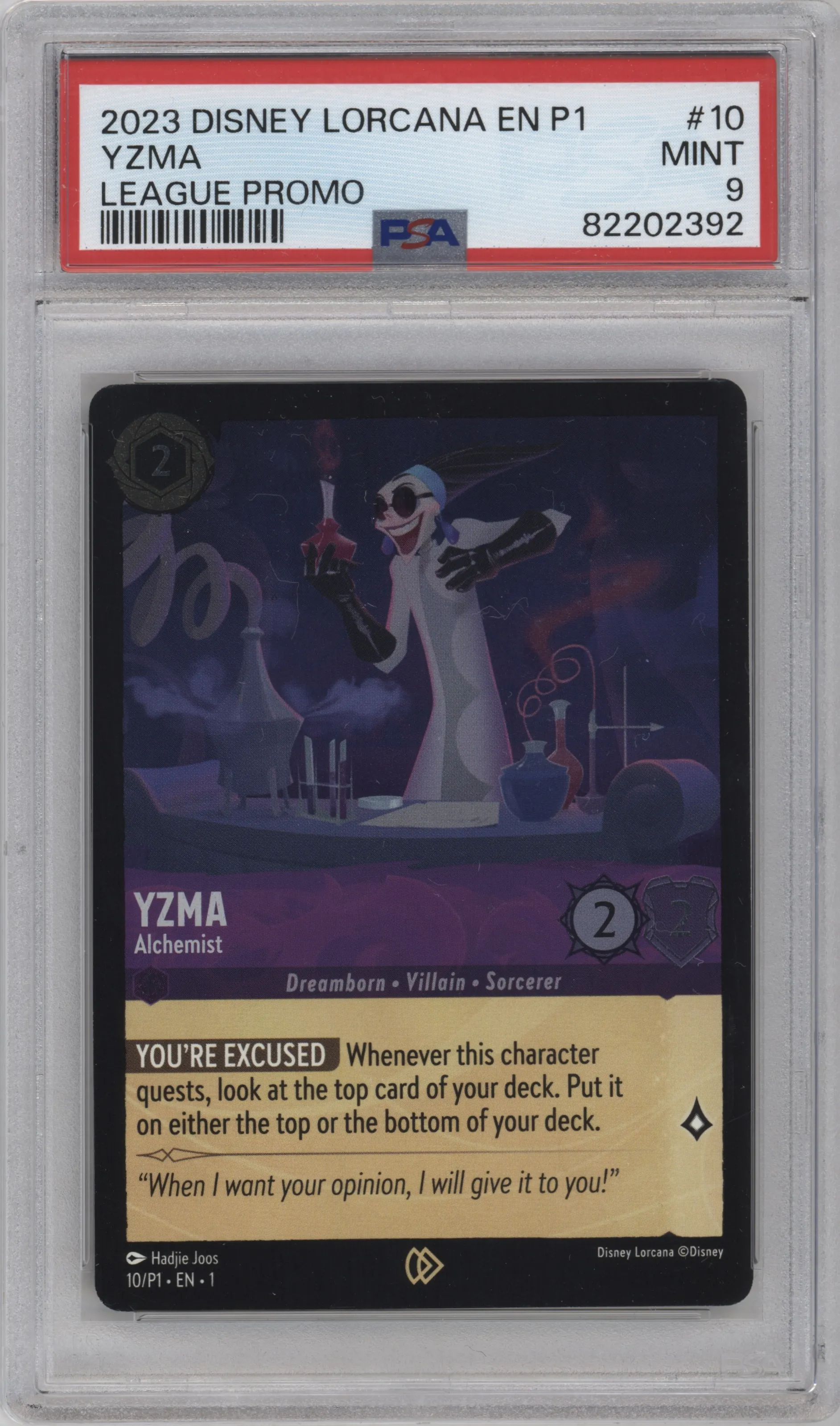 2023 Disney Lorcana League Promo Yzma PSA 9