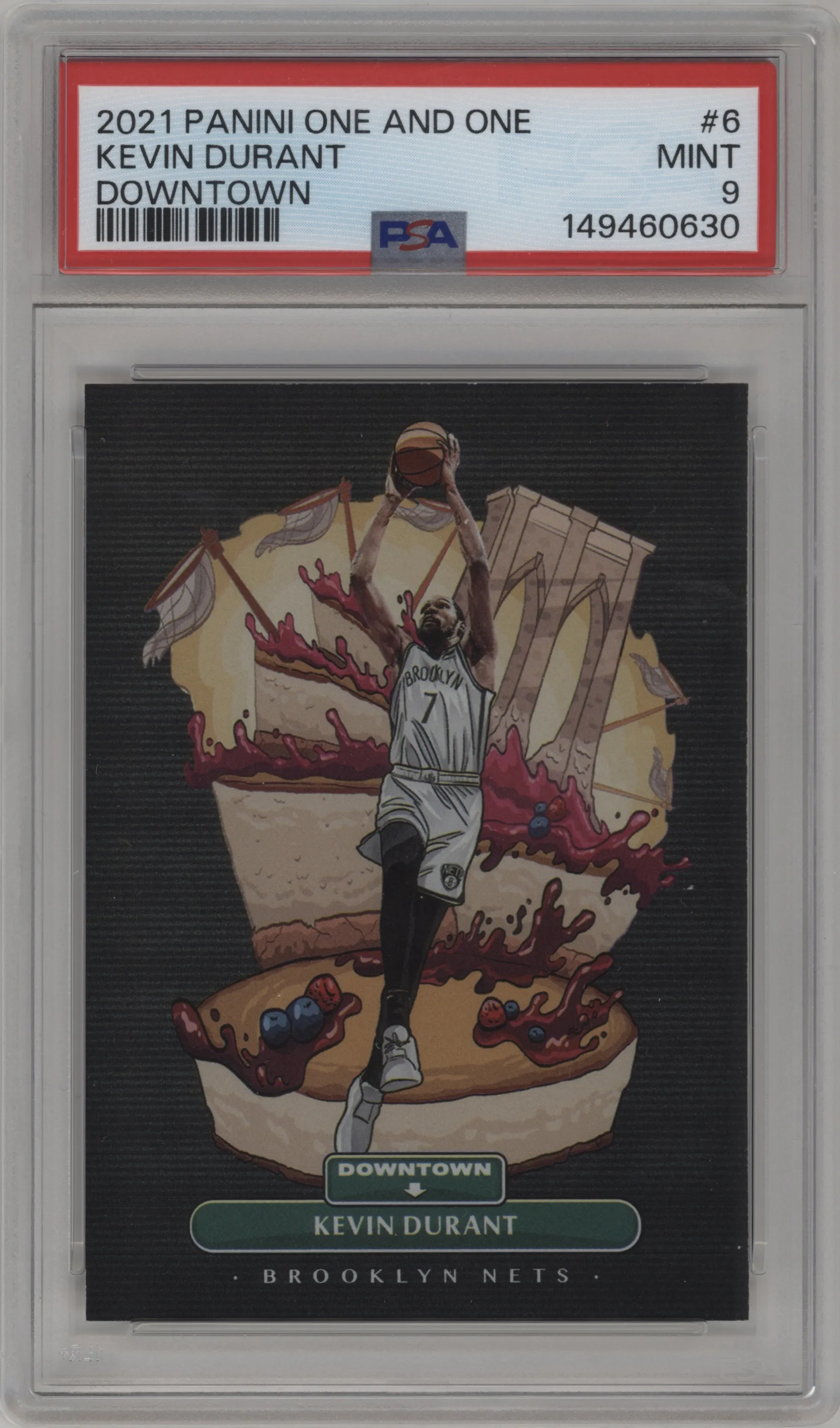 2021 Panini One and One Downtown Kevin Durant #6 PSA 9