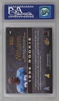 Eddie George from the 1996 Select Certified set graded by PSA and given an overall grade of 9.
