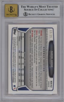 Aaron Judge from the 2013 Bowman Draft Picks & Prospects set featuring a Orange Refractors parallel graded by Beckett and given an overall grade of 9.