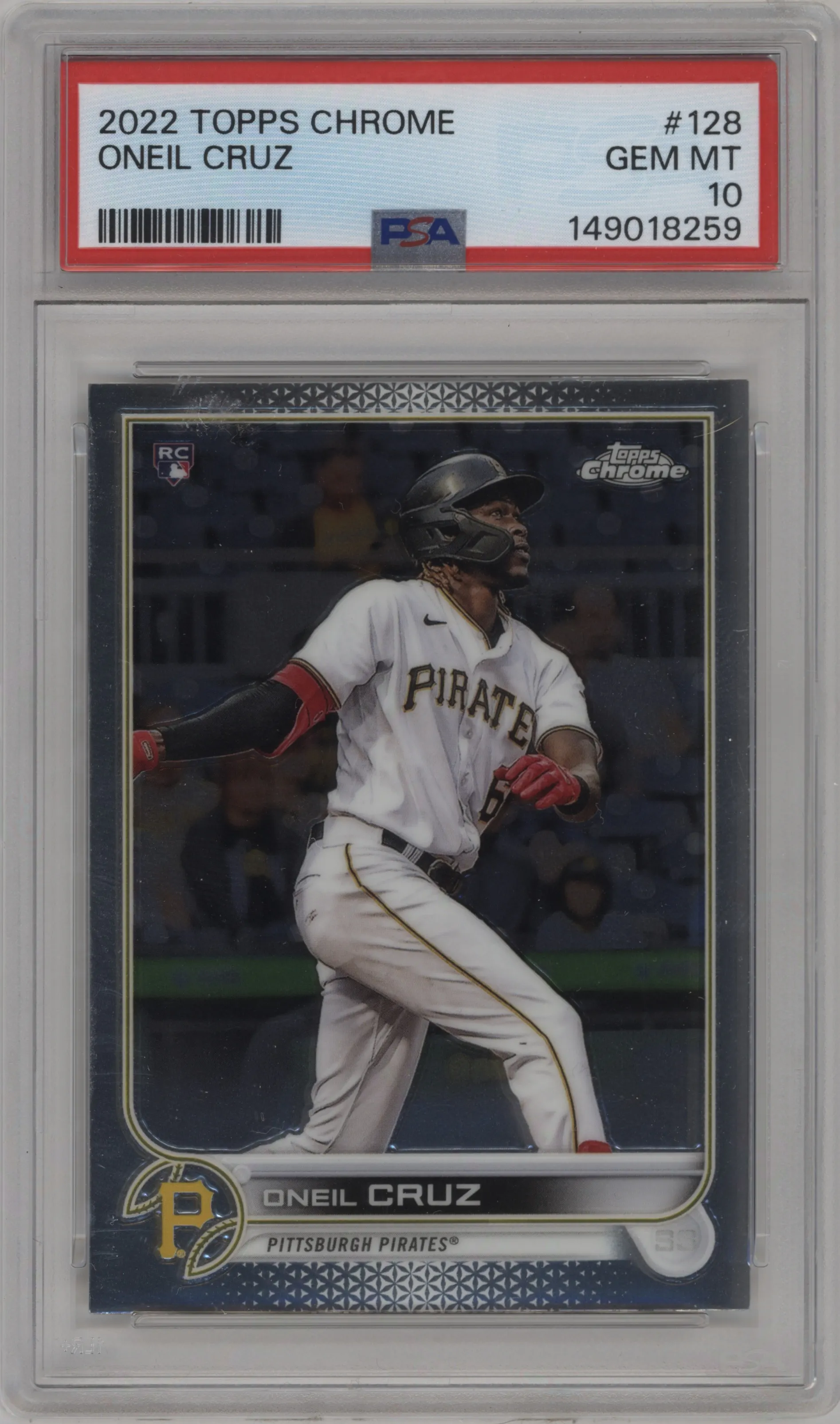 2022 Topps Chrome Oneil Cruz PSA 10