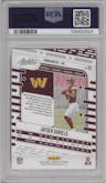 Jayden Daniels from the 2024 Panini Absolute set graded by PSA and given an overall grade of 10.