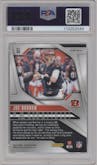 Joe Burrow from the 2024 Panini Prizm set featuring a Silver Prizm parallel graded by PSA and given an overall grade of 9.