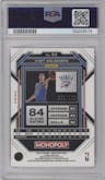 Chet Holmgren from the 2022-23 Panini Prizm Monopoly set featuring a Red Money Shimmer parallel graded by PSA and given an overall grade of 10.