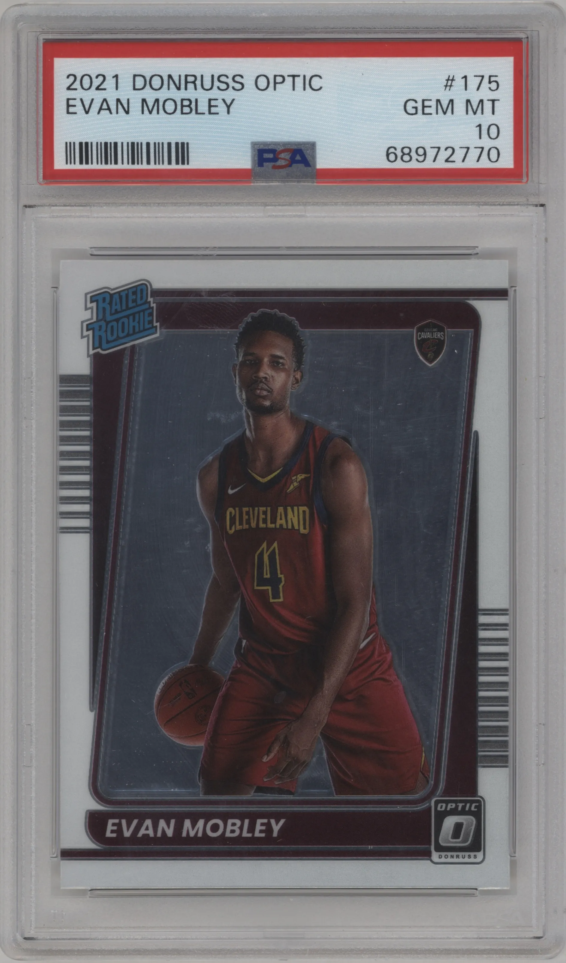 2021 Panini Donruss Optic Rated Rookie Evan Mobley #175 PSA 10