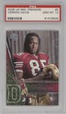 Vernon Davis from the 2006 Upper Deck Rookie Premiere set graded by PSA and given an overall grade of 10.