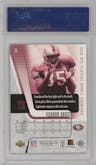 Vernon Davis from the 2006 Upper Deck Rookie Premiere set graded by PSA and given an overall grade of 10.