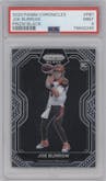 Joe Burrow from the 2020 Panini Chronicles set graded by PSA and given an overall grade of 9.