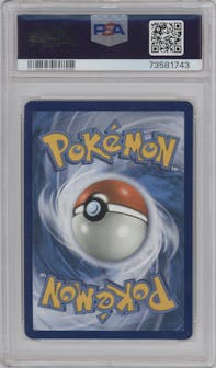 Pikachu from the 2019 Pokemon S&M  set graded by PSA and given an overall grade of 10.