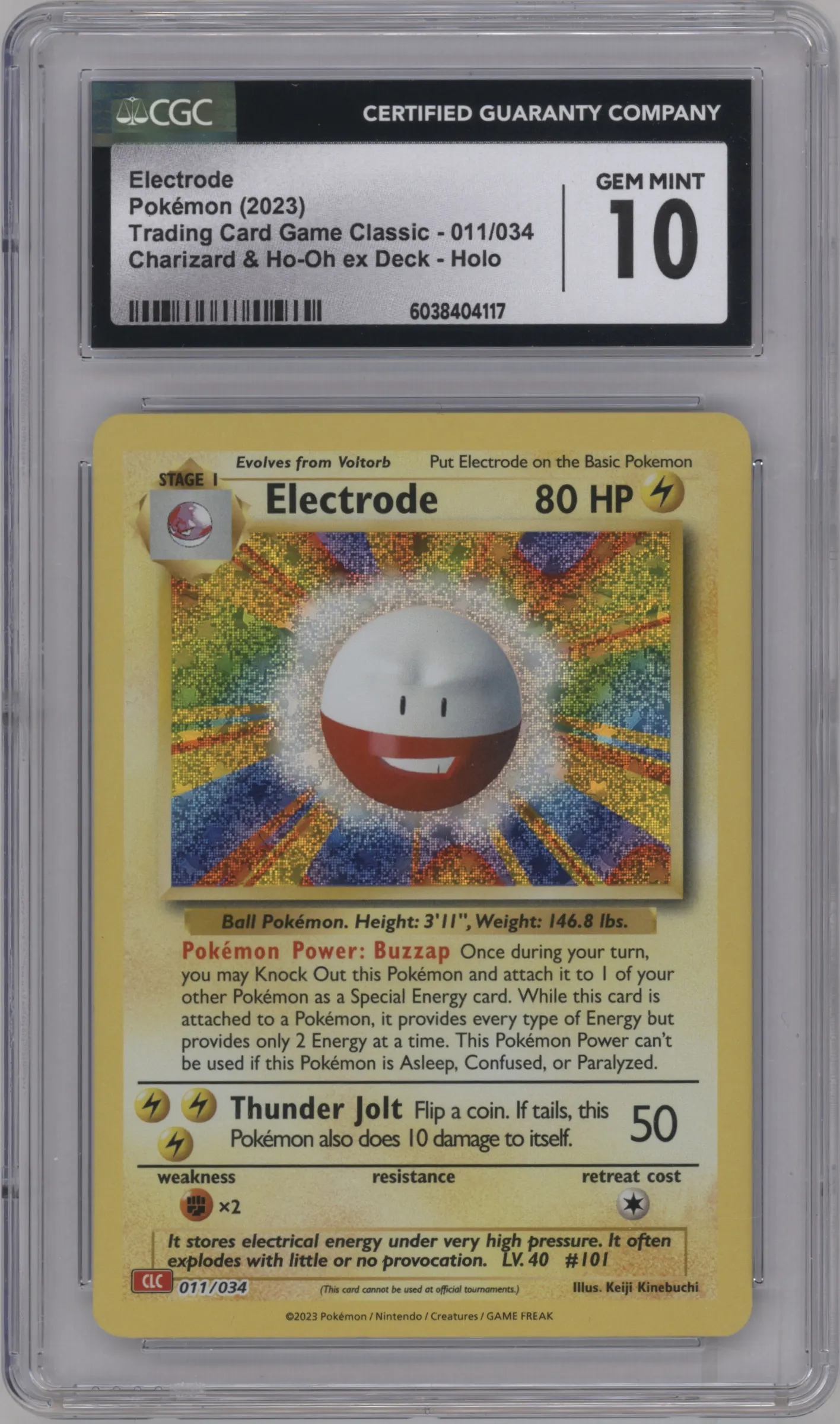 2023 Pokemon CLC Electrode CGC 10