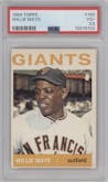Willie Mays from the 1964 Topps set graded by PSA and given an overall grade of 3.5.