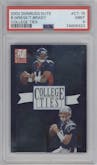 Brian Griese / Tom Brady from the 2002 Donruss Elite set graded by PSA and given an overall grade of 9.