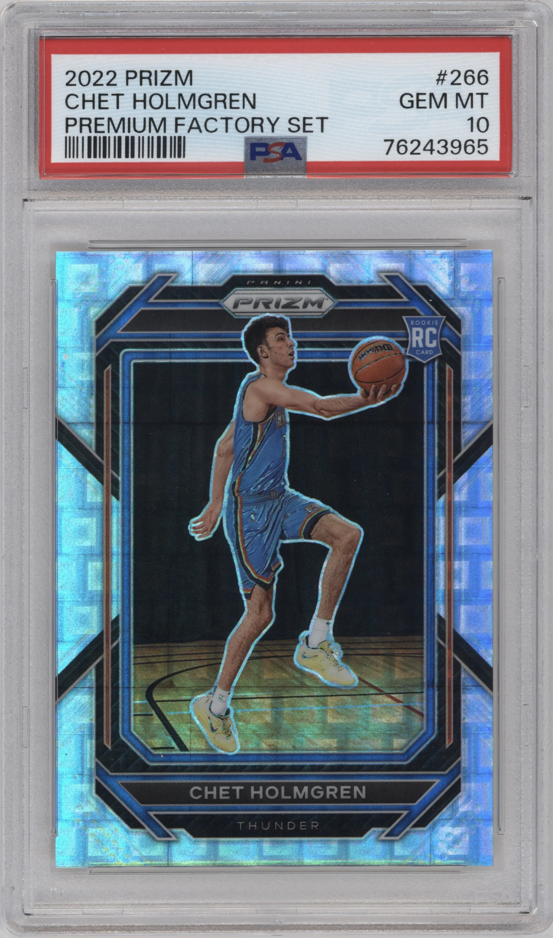 2022 Panini Prizm Chet Holmgren Premium Factory Set PSA 10