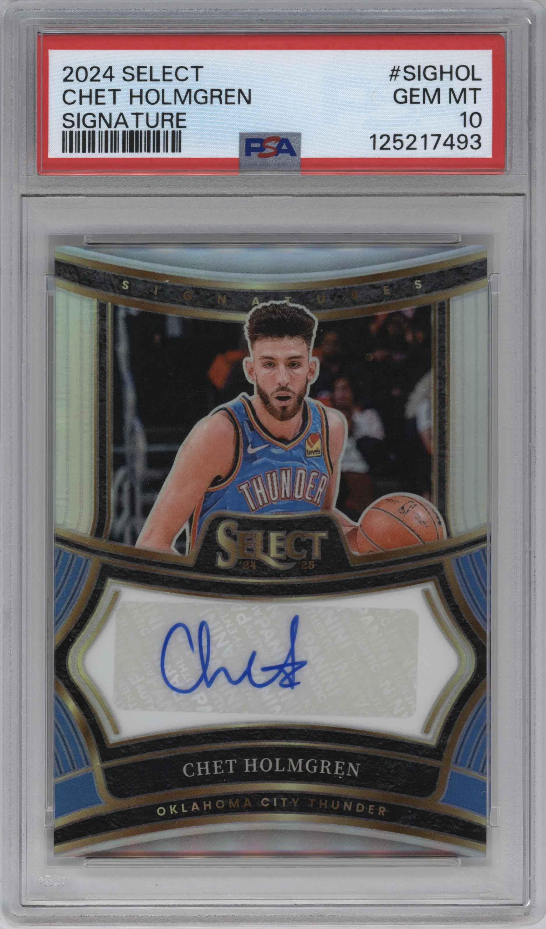 2024 Panini Select Signatures Chet Holmgren #SIG-HOL PSA 10