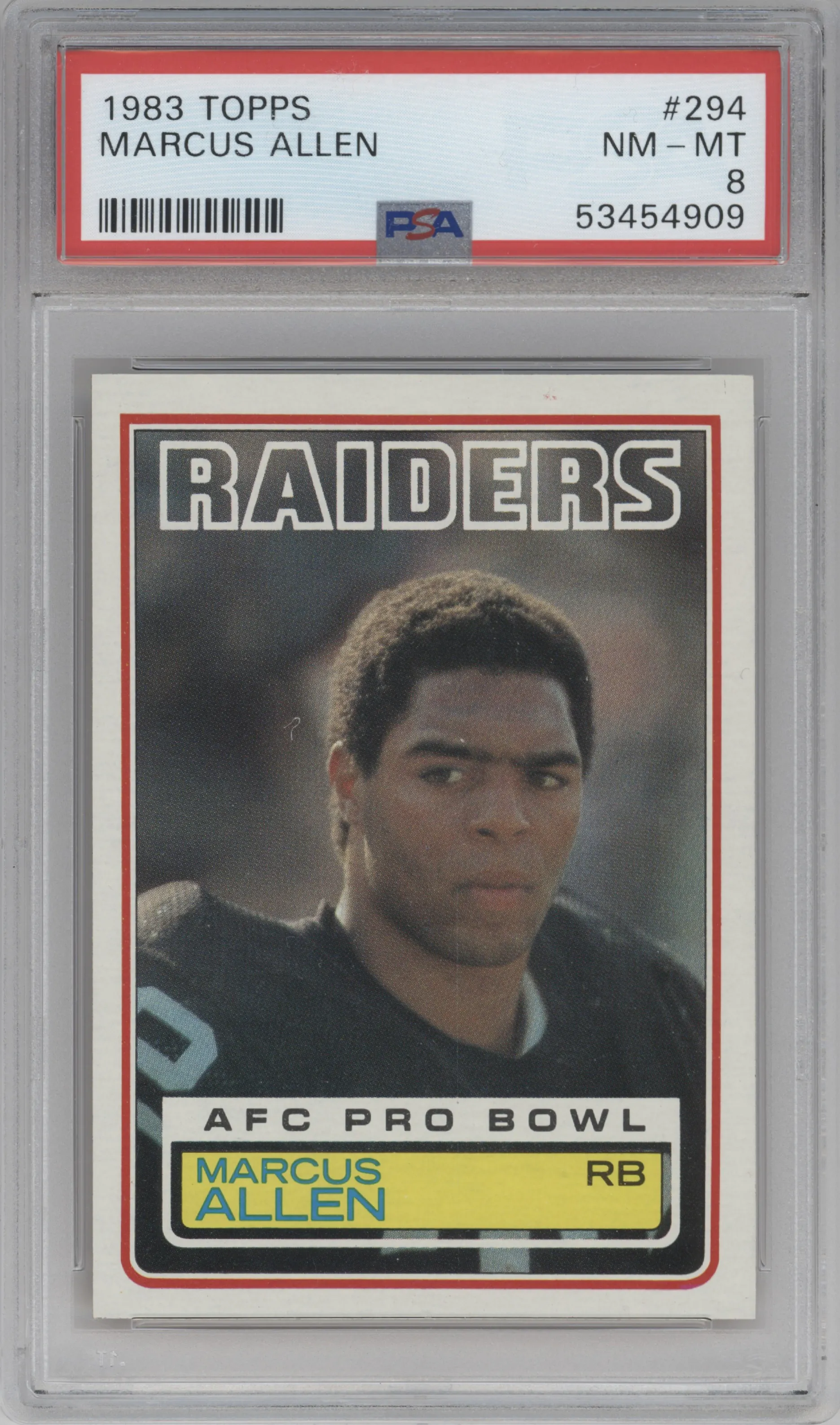 1983 Topps Marcus Allen PSA 8