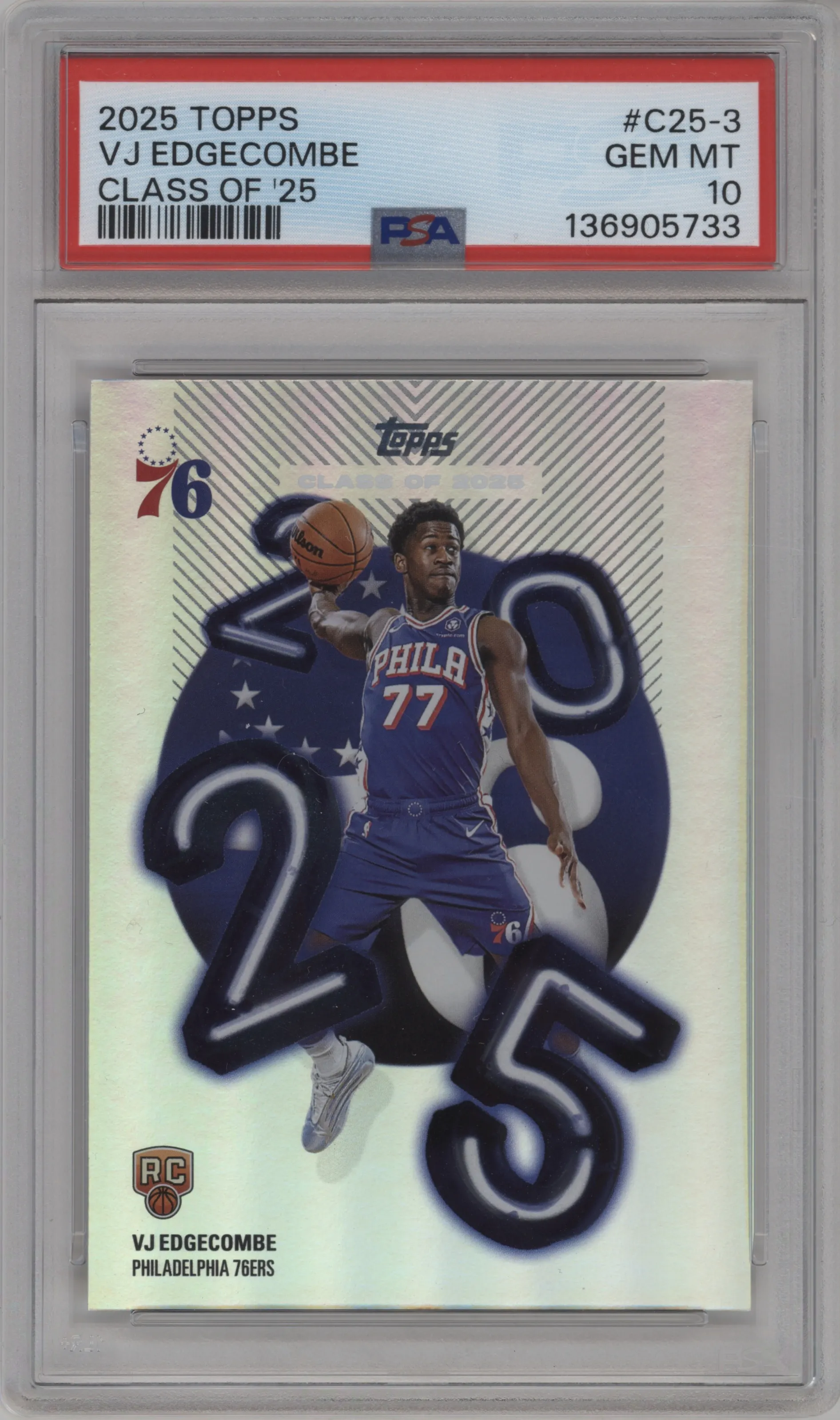 2025 Topps Class of ’25 VJ Edgecombe #C25-3 PSA 10