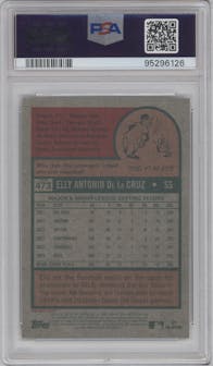 Elly De La Cruz from the 2024 Topps Heritage set graded by PSA and given an overall grade of 9.