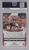 Tee Higgins from the 2020 Panini Prizm set featuring a Silver Prizm parallel graded by PSA and given an overall grade of 9.