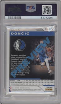 Luka Doncic from the 2018-19 Panini Chronicles set graded by PSA and given an overall grade of 10.